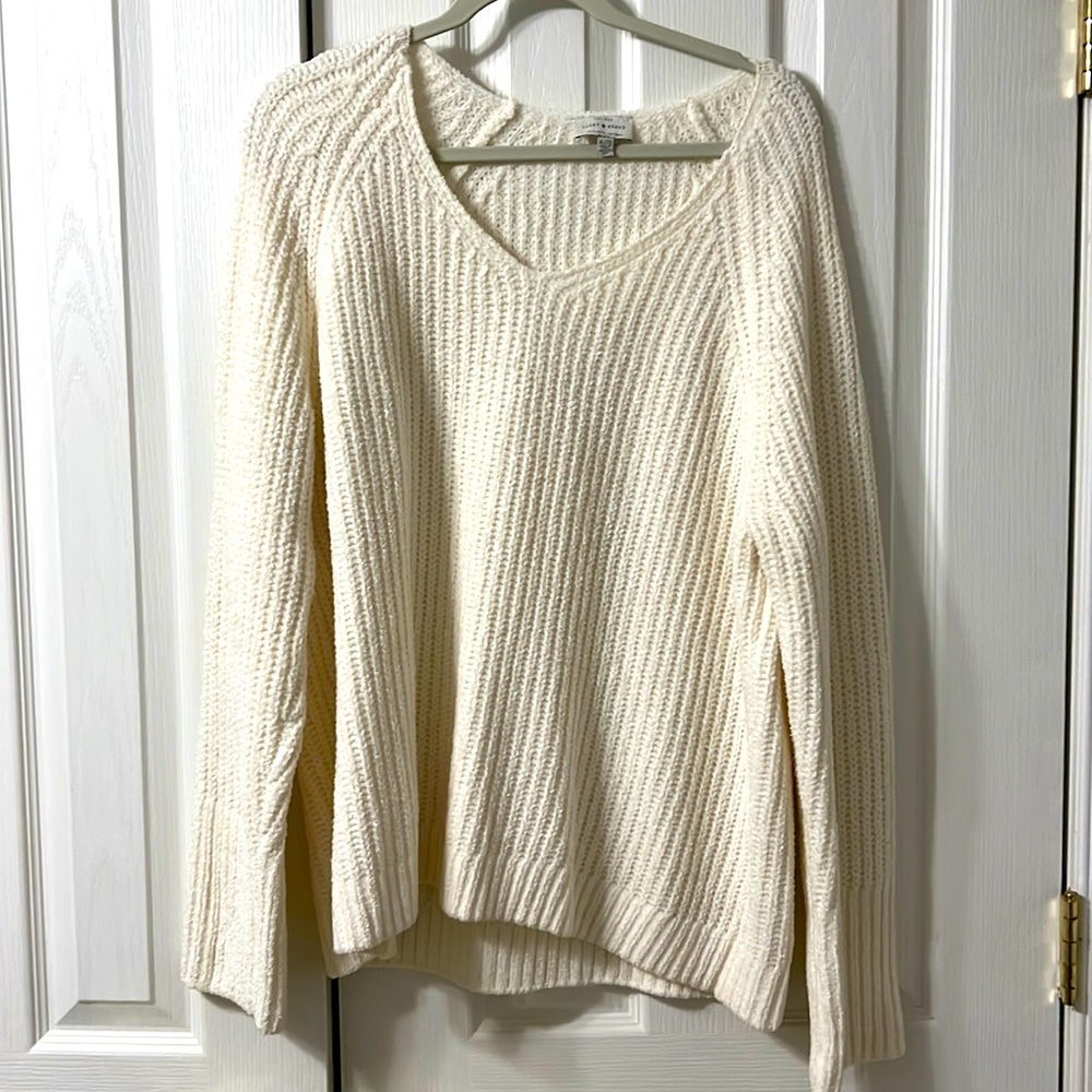 XL Lucky Brand white/cream Sweater